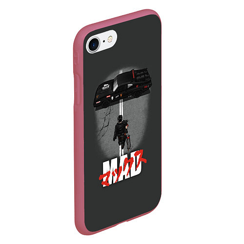 Чехол iPhone 7/8 матовый Mad Max and Akira / 3D-Малиновый – фото 2