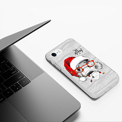 Чехол iPhone 7/8 матовый Be merry, fish with red glasses, цвет: 3D-белый — фото 2