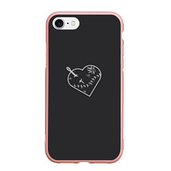 Чехол iPhone 7/8 матовый Раненное сердце в швах, цвет: 3D-светло-розовый