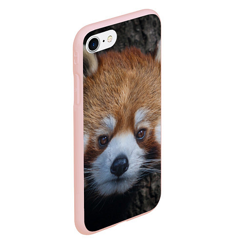 Чехол iPhone 7/8 матовый Крaсная панда / 3D-Светло-розовый – фото 2