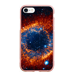 Чехол iPhone 7/8 матовый Космическое галактическое око, цвет: 3D-светло-розовый