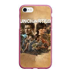 Чехол iPhone 7/8 матовый Uncharted: Legacy of Thieves Collection, цвет: 3D-малиновый