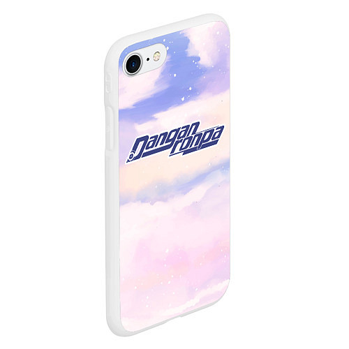 Чехол iPhone 7/8 матовый Danganronpa sky clouds / 3D-Белый – фото 2