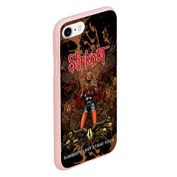 Чехол iPhone 7/8 матовый Slipknot satan girl, цвет: 3D-светло-розовый — фото 2