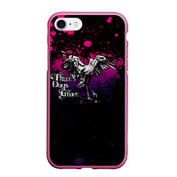 Чехол iPhone 7/8 матовый Three Days Grace stork, цвет: 3D-малиновый