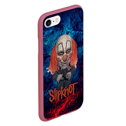 Чехол iPhone 7/8 матовый Clown Slipknot / 3D-Малиновый – фото 2