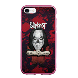 Чехол iPhone 7/8 матовый Slipknot dark red, цвет: 3D-малиновый