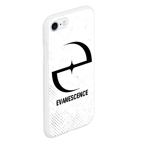 Чехол iPhone 7/8 матовый Evanescence glitch на светлом фоне / 3D-Белый – фото 2