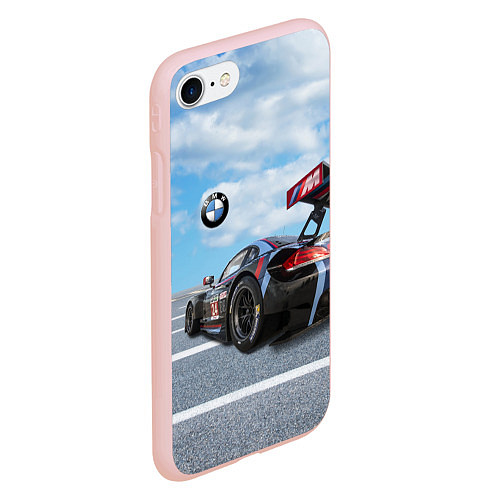 Чехол iPhone 7/8 матовый BMW racing team - Motorsport - M Performance / 3D-Светло-розовый – фото 2