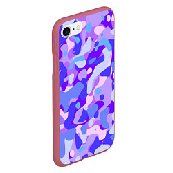 Чехол iPhone 7/8 матовый Ультрафиолетовая абстракция, цвет: 3D-малиновый — фото 2