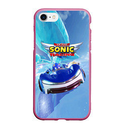 Чехол iPhone 7/8 матовый Team Sonic racing - hedgehog - speed