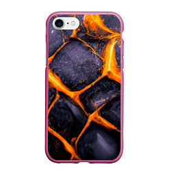 Чехол iPhone 7/8 матовый Чешуя дракона, цвет: 3D-малиновый