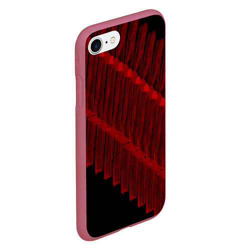 Чехол iPhone 7/8 матовый Красный маркер / 3D-Малиновый – фото 2