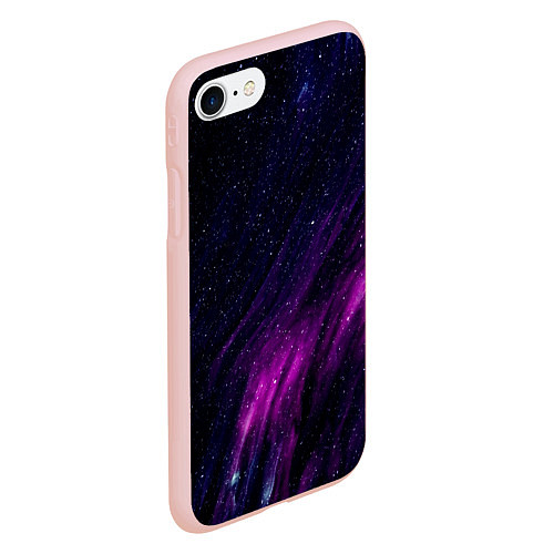Чехол iPhone 7/8 матовый Абстрактные блёстки и звёзды / 3D-Светло-розовый – фото 2
