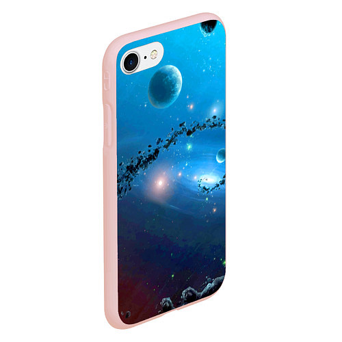 Чехол iPhone 7/8 матовый Бесконечное космическое пространство - Nasa / 3D-Светло-розовый – фото 2