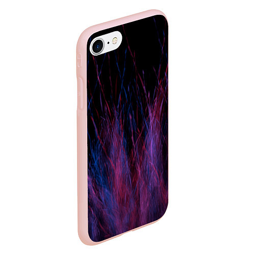Чехол iPhone 7/8 матовый Абстрактный мех / 3D-Светло-розовый – фото 2