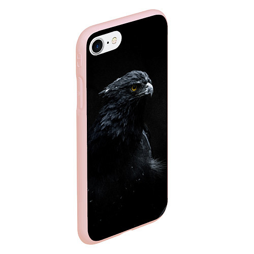 Чехол iPhone 7/8 матовый Тёмный орёл / 3D-Светло-розовый – фото 2