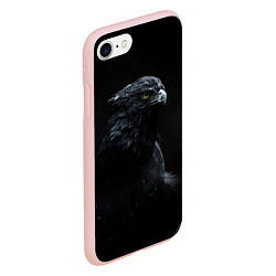 Чехол iPhone 7/8 матовый Тёмный орёл, цвет: 3D-светло-розовый — фото 2