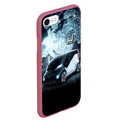 Чехол iPhone 7/8 матовый Honda concept on the background of a neon world ma, цвет: 3D-малиновый — фото 2