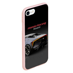 Чехол iPhone 7/8 матовый Honda Racing Team - Japan, цвет: 3D-светло-розовый — фото 2