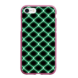 Чехол iPhone 7/8 матовый Зелёная неоновая сетка