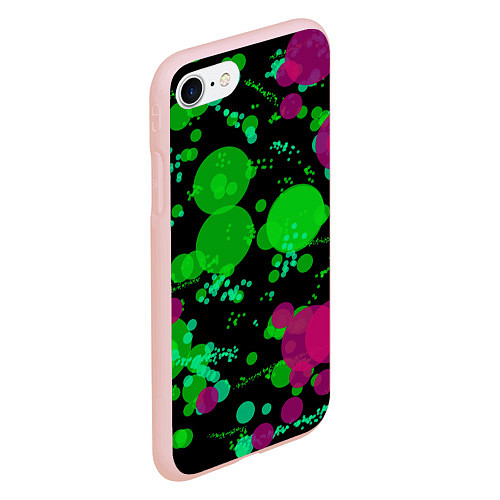 Чехол iPhone 7/8 матовый Токсичные пузыри / 3D-Светло-розовый – фото 2