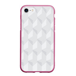 Чехол iPhone 7/8 матовый Абстрактная серая геометрическая текстура, цвет: 3D-малиновый