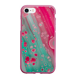 Чехол iPhone 7/8 матовый Розовые и голубые краски