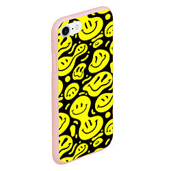 Чехол iPhone 7/8 матовый Кислотный желтый смайлик, цвет: 3D-светло-розовый — фото 2