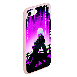Чехол iPhone 7/8 матовый Люси нетраннер - фиолетовый, цвет: 3D-светло-розовый — фото 2