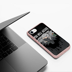 Чехол iPhone 7/8 матовый Геральт фейспалмит по полной, цвет: 3D-светло-розовый — фото 2