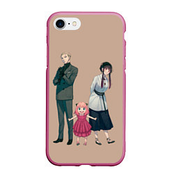 Чехол iPhone 7/8 матовый Семейство Форджер - Семья шпиона, цвет: 3D-малиновый
