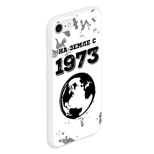 Чехол iPhone 7/8 матовый На Земле с 1973: краска на светлом / 3D-Белый – фото 2