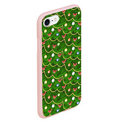 Чехол iPhone 7/8 матовый Ёлочные украшения, цвет: 3D-светло-розовый — фото 2