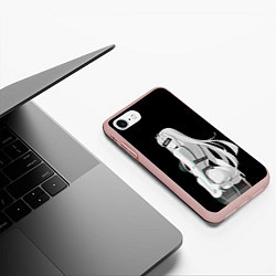 Чехол iPhone 7/8 матовый Waifu Zero Two, цвет: 3D-светло-розовый — фото 2