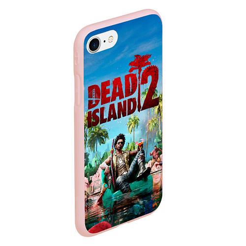 Чехол iPhone 7/8 матовый Dead island two / 3D-Светло-розовый – фото 2