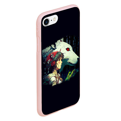 Чехол iPhone 7/8 матовый Сан с богиней Моро / 3D-Светло-розовый – фото 2