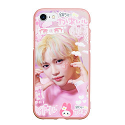 Чехол iPhone 7/8 матовый Felix anime, цвет: 3D-светло-розовый