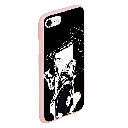 Чехол iPhone 7/8 матовый Easy revenge - Человек бензопила / 3D-Светло-розовый – фото 2