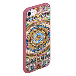 Чехол iPhone 7/8 матовый Советский винтажный ковёр, цвет: 3D-малиновый — фото 2