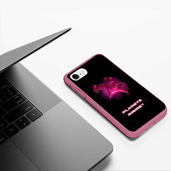 Чехол iPhone 7/8 матовый Как много планет внутри тебя, цвет: 3D-малиновый — фото 2