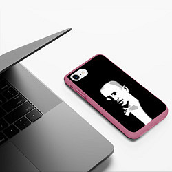 Чехол iPhone 7/8 матовый Сергей Прокофьев в стиле Ар-деко, цвет: 3D-малиновый — фото 2