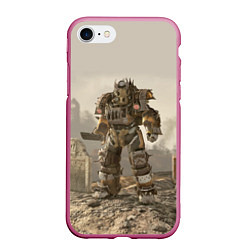Чехол iPhone 7/8 матовый Bone raider power armor skin in fallout