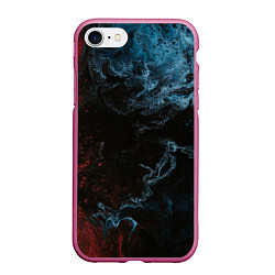 Чехол iPhone 7/8 матовый Красно синее небо, цвет: 3D-малиновый