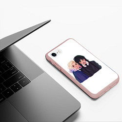 Чехол iPhone 7/8 матовый Wednesday валери кинботт, цвет: 3D-светло-розовый — фото 2