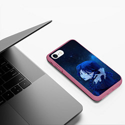 Чехол iPhone 7/8 матовый Wednesday космос, цвет: 3D-малиновый — фото 2