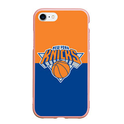 Чехол iPhone 7/8 матовый Нью-Йорк Никс НБА, цвет: 3D-светло-розовый