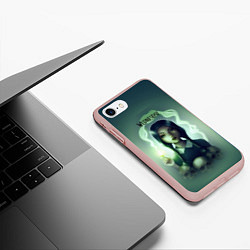 Чехол iPhone 7/8 матовый Уэнсдэй poster art, цвет: 3D-светло-розовый — фото 2