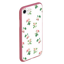 Чехол iPhone 7/8 матовый Rose garden, цвет: 3D-малиновый — фото 2