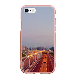 Чехол iPhone 7/8 матовый Санкт-Петербург: Васильевский остров, цвет: 3D-светло-розовый